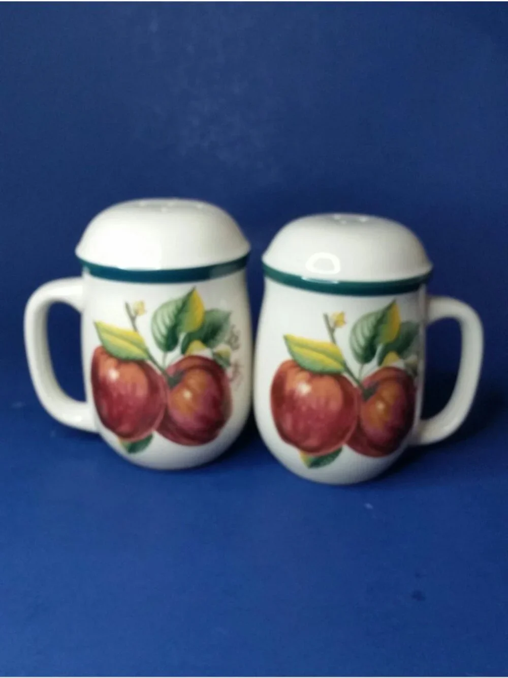 Casuals Apples Salt and Pepper Stove Top Shaker Set China Pearl Country